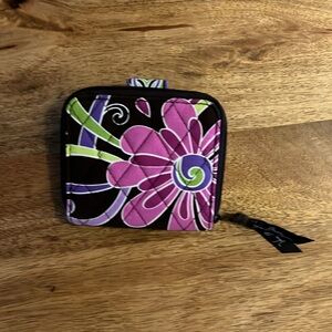 Vera Bradley purple punch wallet 4.25 across x 4” Ht